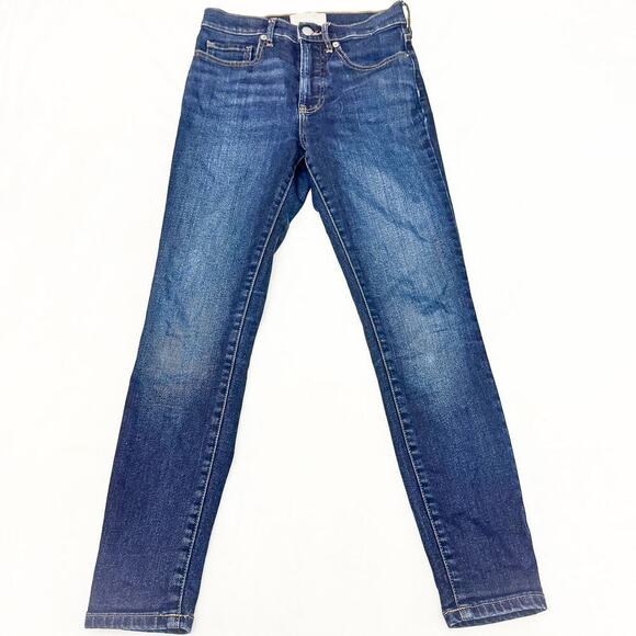 Everlane The High Rise Skinny Jean Dark Wash Denim Size 25 Ankle - Picture 2 of 9